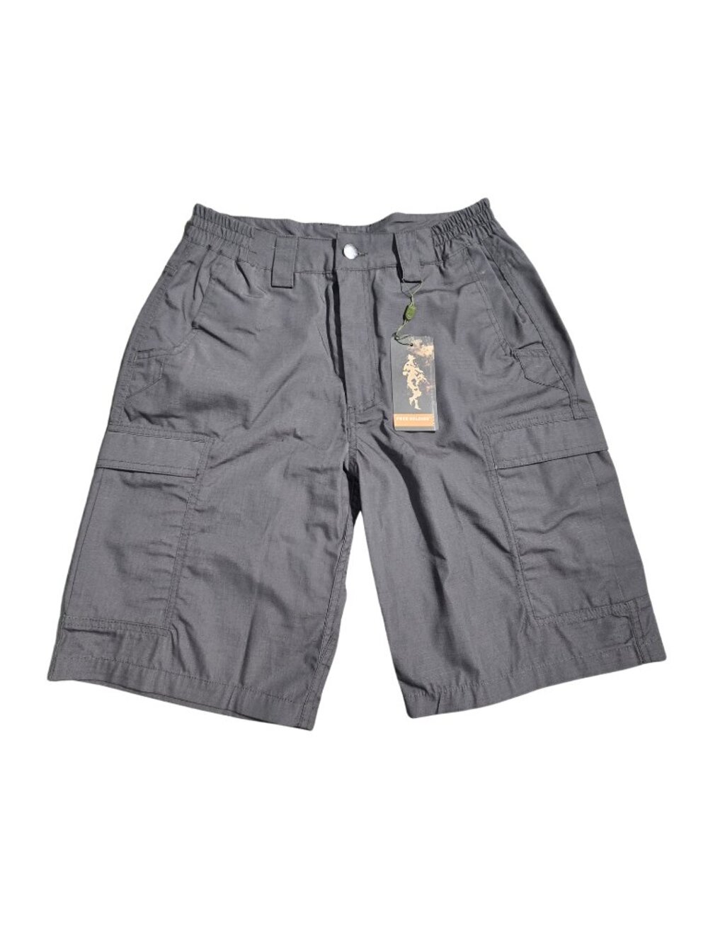 NWT | Free Soldier Grey Tactical Ripstop Multi-Pocket Outdoor Cargo Shorts | 30